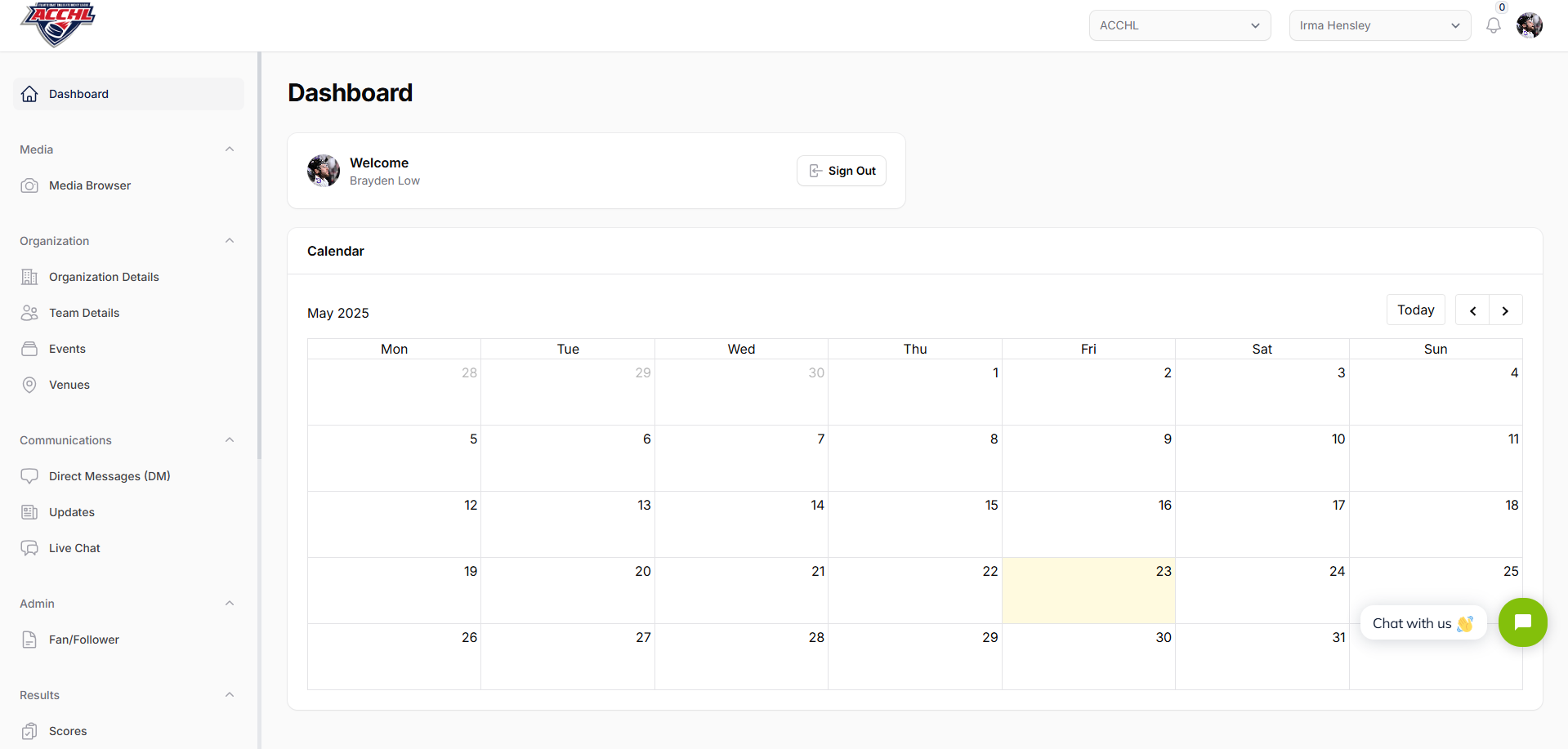 Player Dashboard