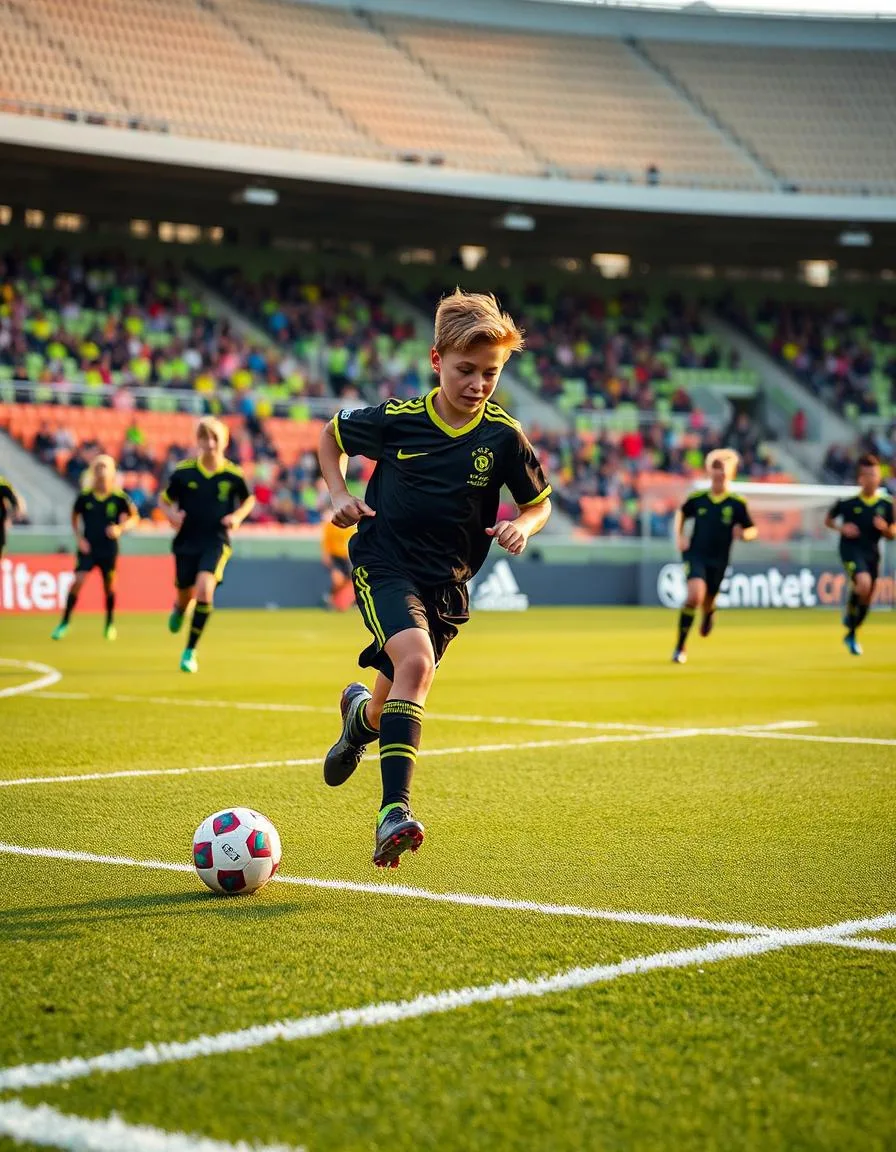 Youth soccer athlete