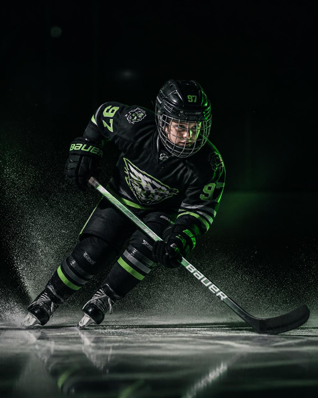 Hockey athlete in action