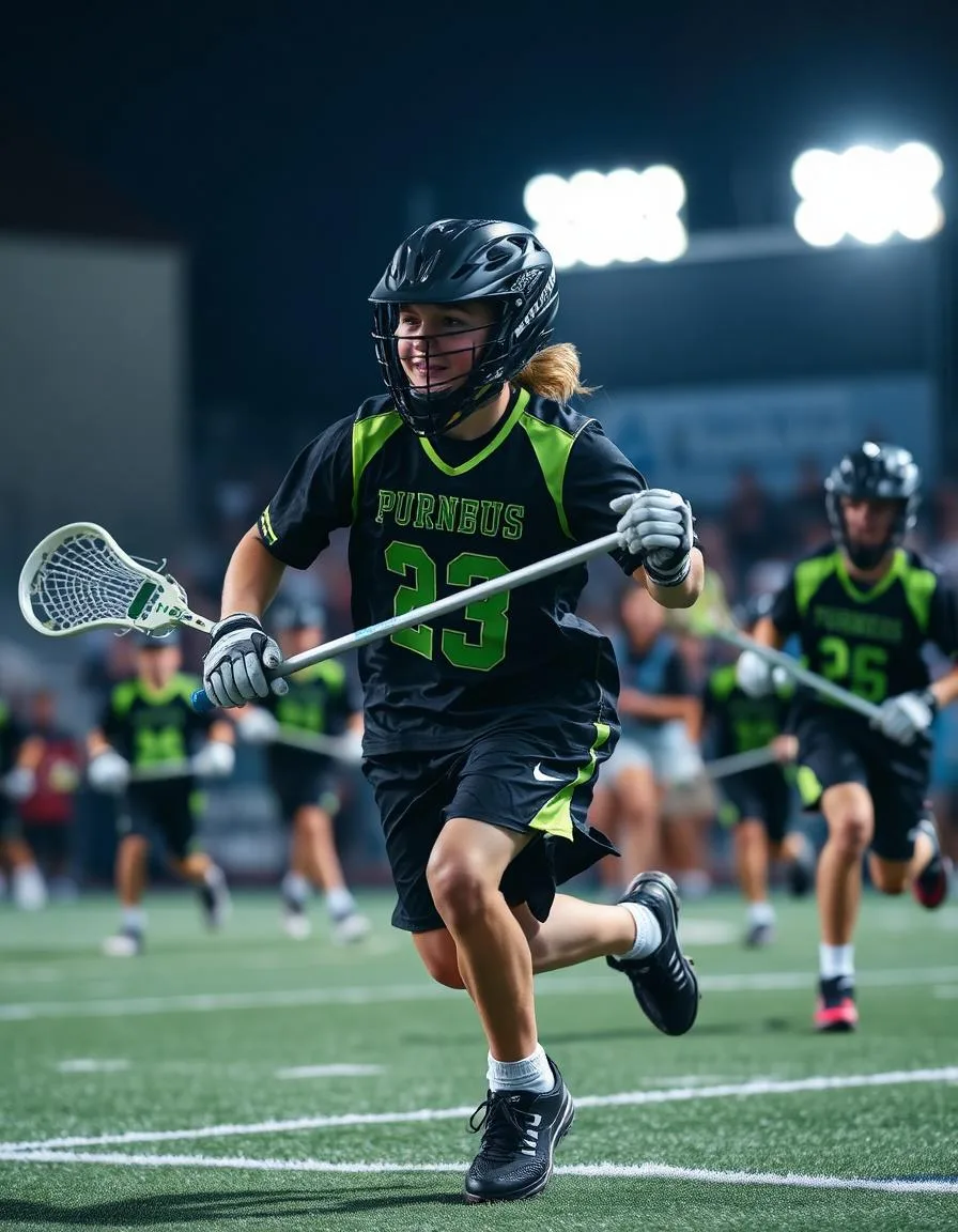 Youth lacrosse athlete